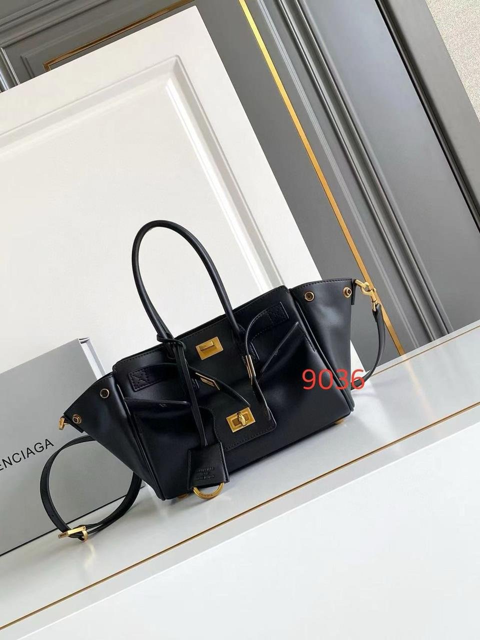 Balenciaga Bel Air Small Leather Tote